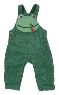 Zelené manšestrové laclové kalhoty se žabákem Mothercare