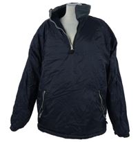 Pánská tmavomodrá šusťáková oboustranná zateplená bunda 