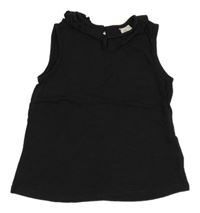 Černý top s volánkem H&M