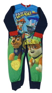 Modro-tmavomodrý fleecový overal - Tlapková patrola Nickelodeon