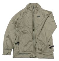 Světlehnědá propínací thermo mikina s potiskm George