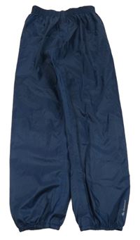 Tmavomodré šusťákové nepromokavé funkční kalhoty Quechua