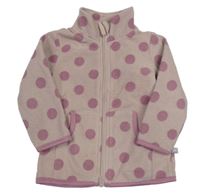 Světlerůžová puntíkatá fleecová mikina Liegelind