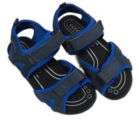 Tmavomodro-modré koženo/textilní sandálky Ecco vel.31