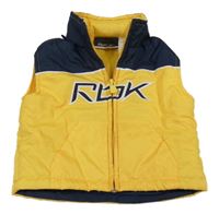 Tmavomodro-žlutá šusťáková zateplená vesta Reebok