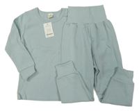 Nové - 2set - Světlemodrošedé triko + tepláky 
