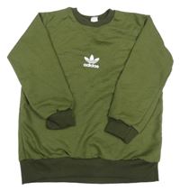 Khaki mikina s logem Adidas 