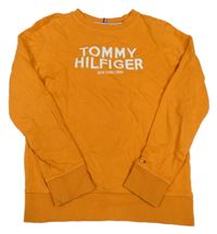 Oranžová mikina s logem Tommy Hilfiger