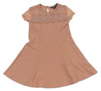 Starorůžové šaty s madeirou Primark