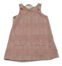 Růžovo-bílé kostkované šaty s kapsami Primark