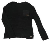 Černé triko s kapsou H&M