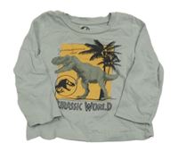 Šedé triko s dinosaurem - Jurský svět zn. Primark 