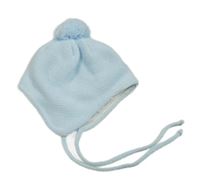 Světlemodrá pletená podšitá ušanka 