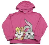 Růžová mikina s Bugs Bunnym a kapucí Sinsay 