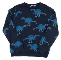 Tmavomodrá mikina s dinosaury M&S