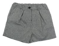 Černo-bílo-stříbrné vzorované kraťasy George