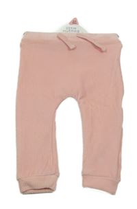 Nové - Světlerůžové sametové žebrované kalhoty Nutmeg