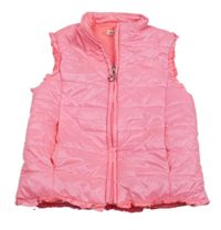 Neonově růžová šusťáková zateplená vesta 