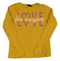 Okrové triko s nápisem Page one young