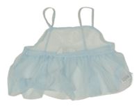 Světlemodrý síťovaný crop top H&M