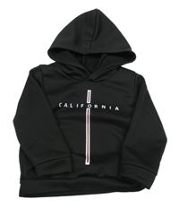 Černá mikina s nápisem a kapucí Shein