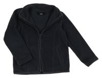 Tmavošedá fleecová propínací mikina s rolákem Next