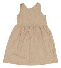 Světlerůžové bavlněné šaty s mašličkami H&M