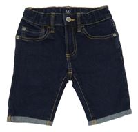 Nové - Tmavomodré skinny riflové kraťasy GAP 