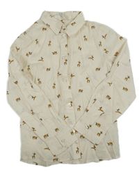 Smetanová košile se soby H&M