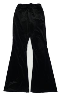 Černé sametové flare legíny Mango