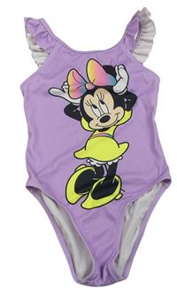 Levandulové jednodílné plavky s Minnie a volánky C&A