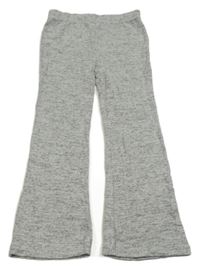 Šedé melírované flare úpletové kalhoty RIVER ISLAND