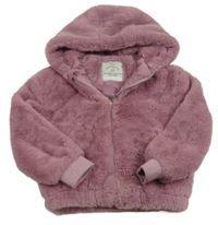 Starorůžová kožešinová podšitá bunda s kapucí George