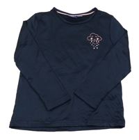 Tmavomodré thermo triko s obláčkem lupilu