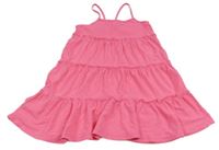 Růžové letní šaty s volánky Chicco