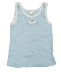 Světlemodro-bílý top s mrožem 