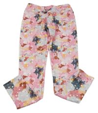 Růžovo-barevné vzorované sportovní legíny LEIGH TUCKER