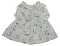 Nové - bílé šaty s Pú a volánkem Disney