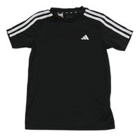 Černo-bílé funkční sportovní tričko Adidas