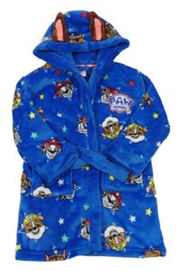 Cobaltově modrý plyšový župan s PAW PATROL a kapucí PRIMARK