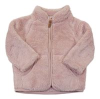 Světlerůžová chlupatá bunda H&M