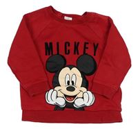 Červená mikina s Mickeym zn. H&M