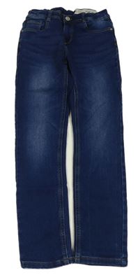 Tmavomodré teplákové skinny fit rifle Pepperts