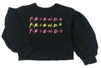 Černá oversize mikina s nápisy - Friends George