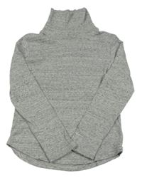 Šedý melírovaný žebrovaný rolák Zara