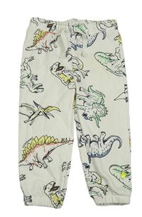 Bílé tepláky s dinosaury Primark