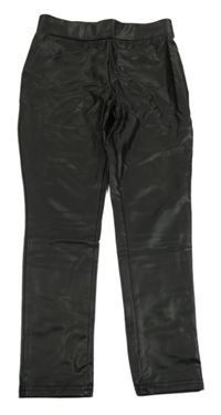 Černé koženkové legíny Primark