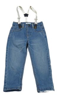 Modré rifle s kšandami Primark