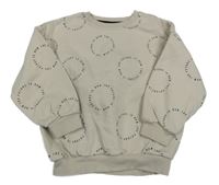 Béžová oversize mikina s nápisy George