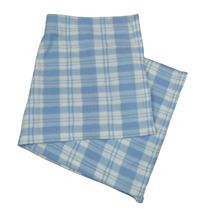 Modro-bílá kostkovaná fleecová deka